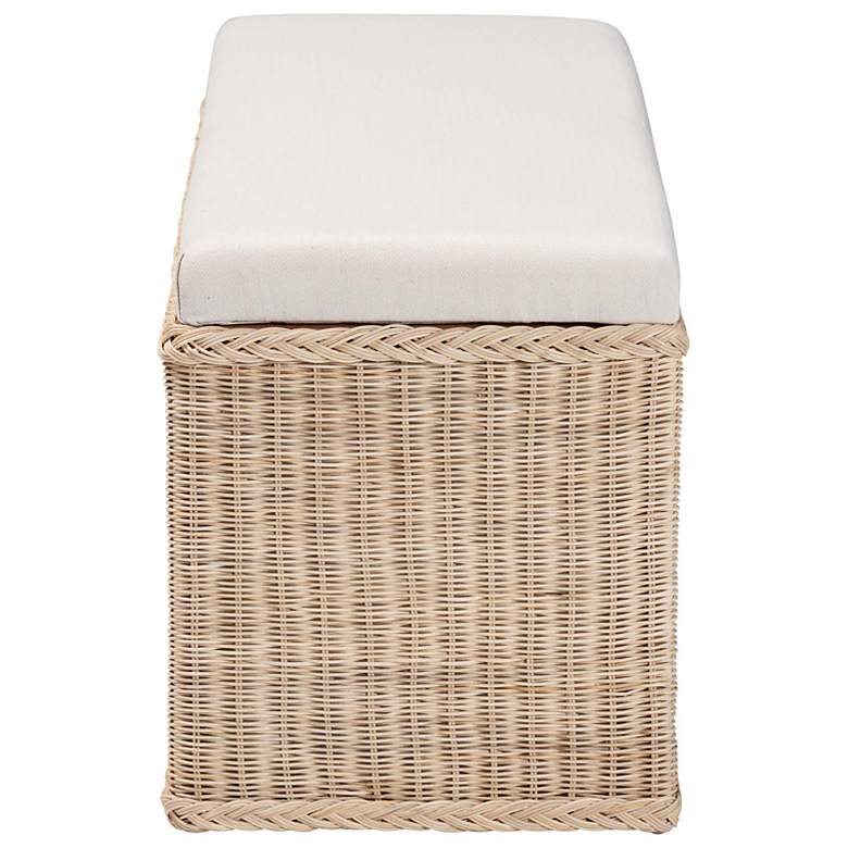 Image 5 bali & pari Barid Braided Rattan Rectangular Storage Bench more views
