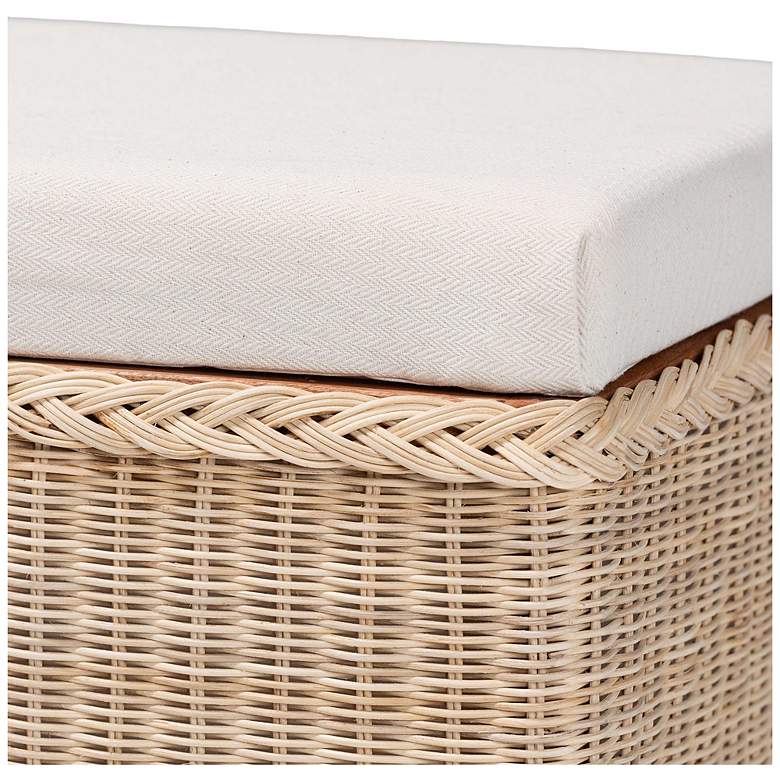 Image 6 bali & pari Barid Braided Rattan Rectangular Storage Bench more views