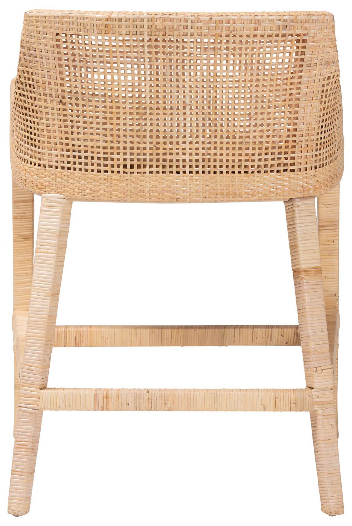 Image 5 bali & pari Beata Natural Rattan Counter Stool - Wingback Counter Chair more views