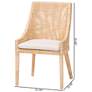 bali & pari Beata Natural Rattan Dining Chair - Accent Chair