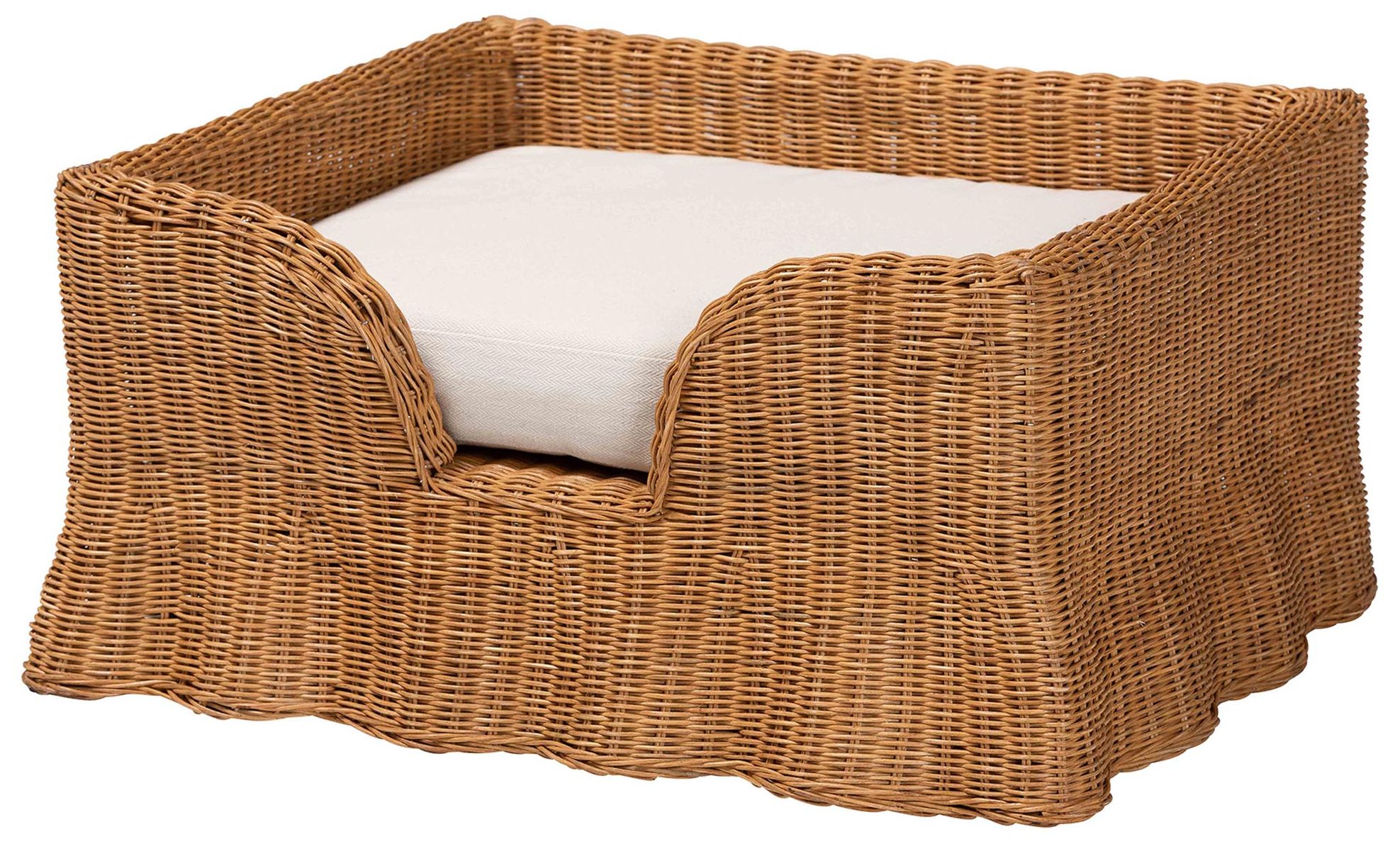 Image 2 bali & pari Belita Rattan Pet Bed for Dogs or Cats with Removable Cushion