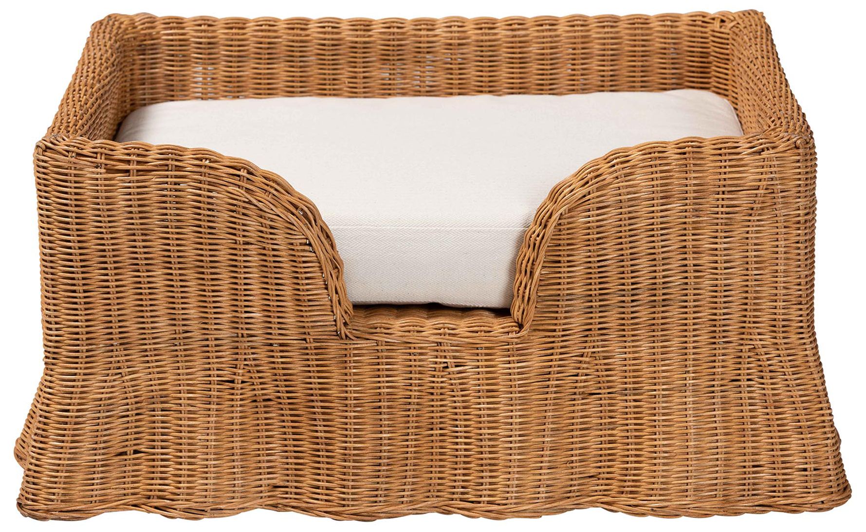 Image 3 bali & pari Belita Rattan Pet Bed for Dogs or Cats with Removable Cushion more views