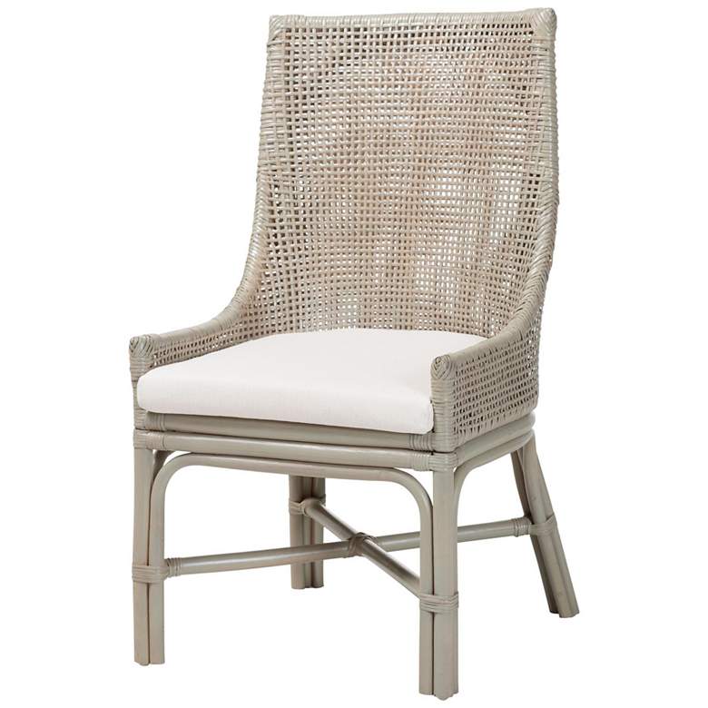 Image 2 bali & pari Bella Rattan Dining Chair with Cushion - Accent Side Chair