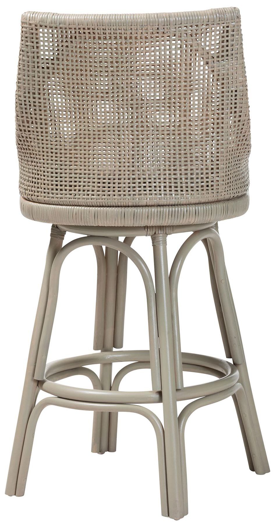 Image 4 bali & pari Bella Swivel Rattan Bar Stool with Cushion - Wicker Bar Chair more views