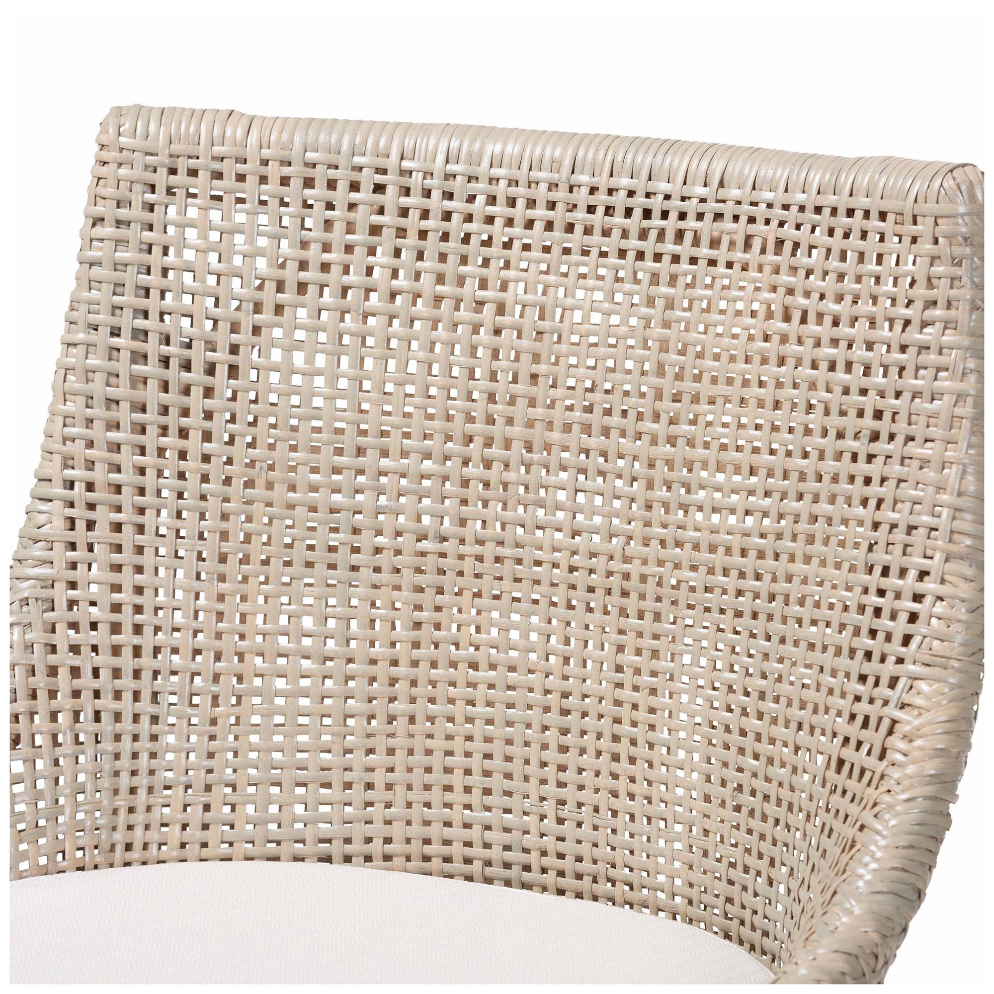 Image 5 bali & pari Bella Swivel Rattan Bar Stool with Cushion - Wicker Bar Chair more views