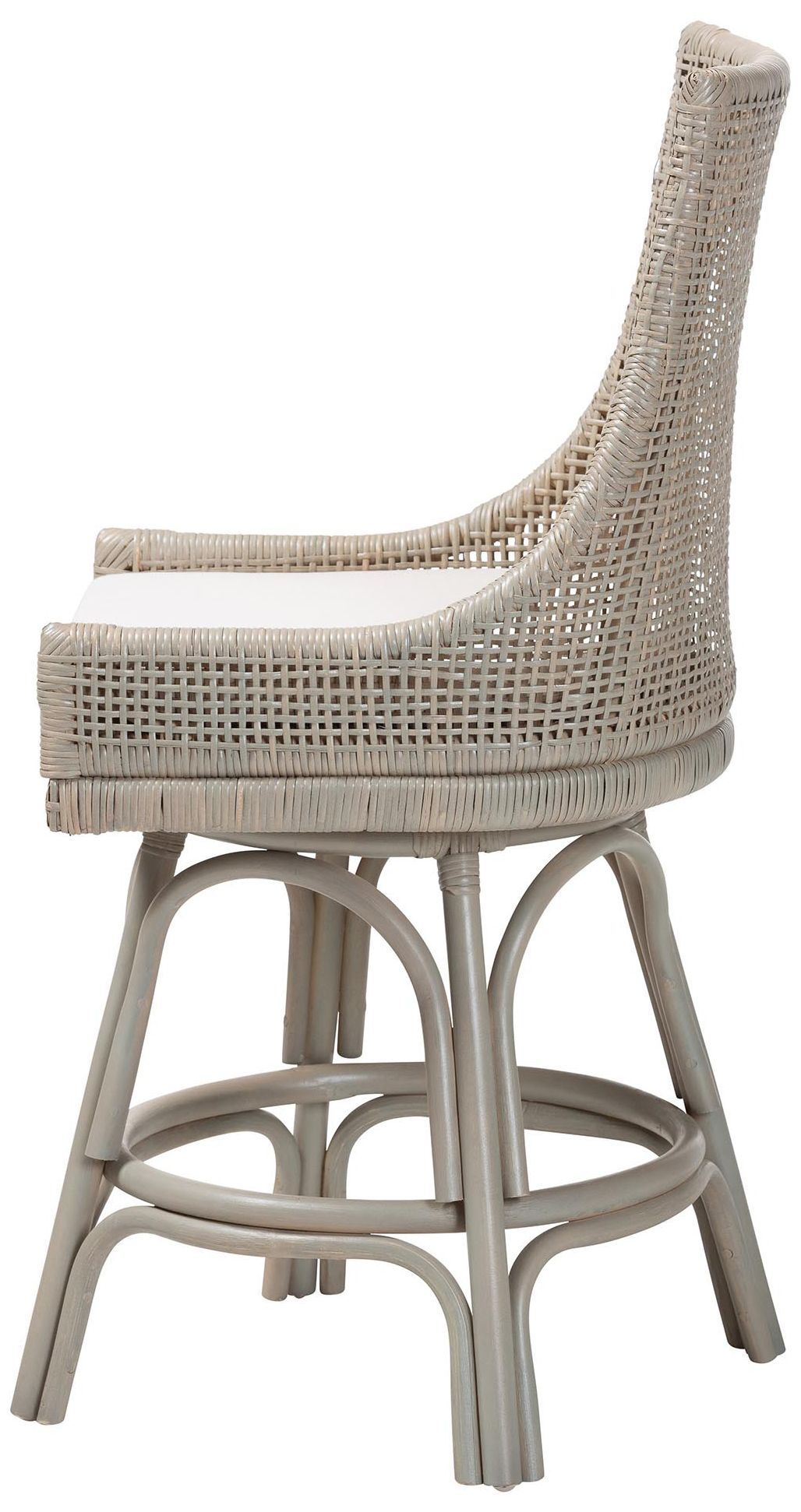 Image 3 bali & pari Bella Swivel Rattan Counter Stool with Cushion more views