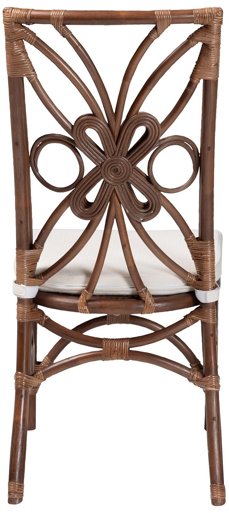 Image 5 bali & pari Brama Natural Rattan Dining Chair with Cushioned Seat more views