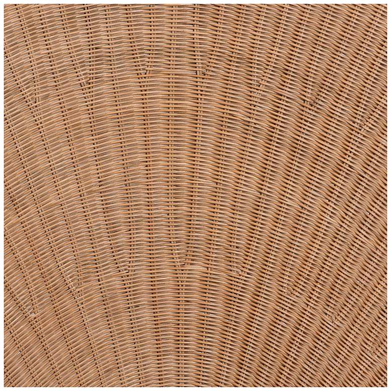 Image 4 bali & pari Callias Natural Rattan Scalloped Headboard with Sunburst Weave more views