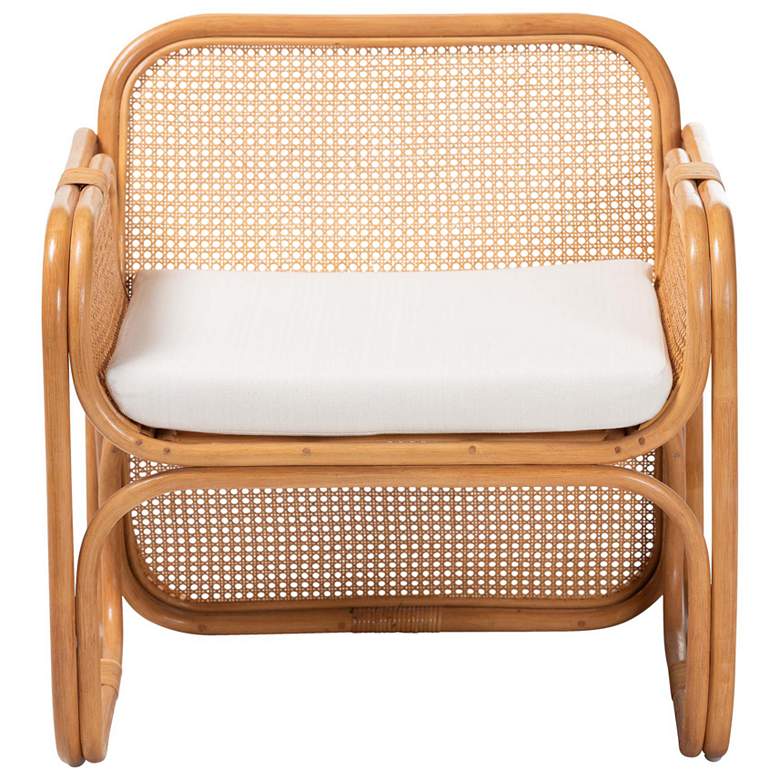 Image 3 bali & pari Cambridge Natural Rattan Armchair - Handcrafted Lounge Chair more views