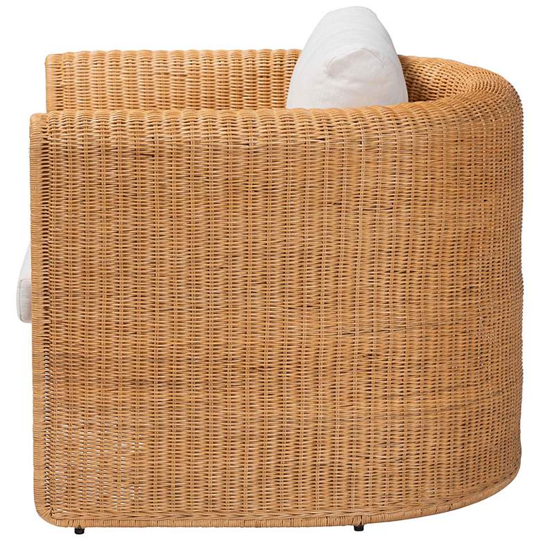 Image 4 bali & pari Carina Natural Rattan Armchair with Cushion - Lounge Chair more views
