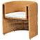 bali & pari Carina Natural Rattan Barrel Dining Chair