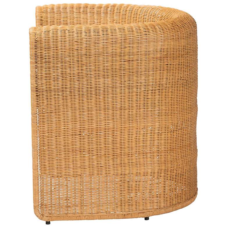 Image 4 bali & pari Carina Natural Rattan Barrel Dining Chair more views