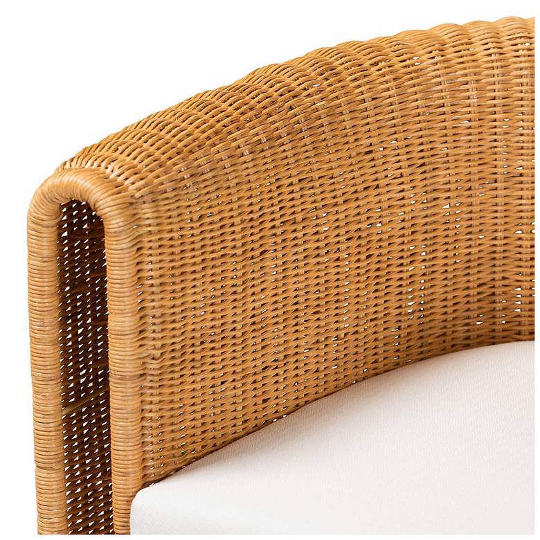 Image 6 bali & pari Carina Natural Rattan Barrel Dining Chair more views