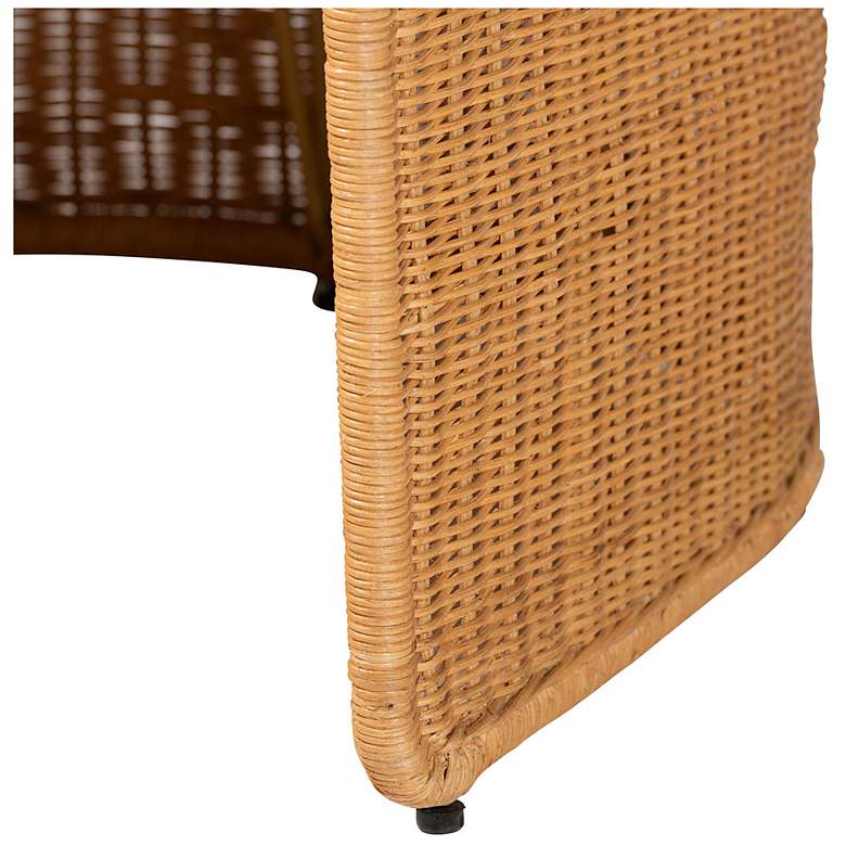 Image 7 bali & pari Carina Natural Rattan Barrel Dining Chair more views