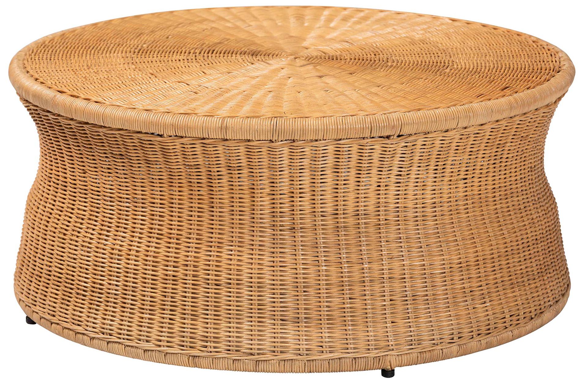 Image 2 bali & pari Caroline Round Natural Rattan Coffee Table