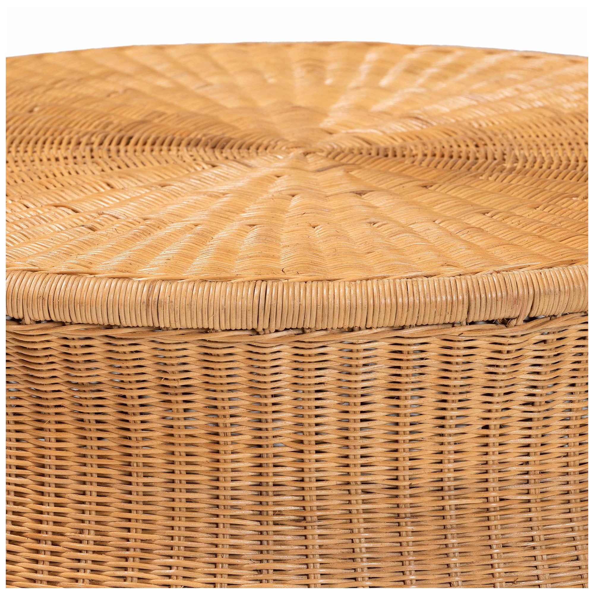 Image 3 bali & pari Caroline Round Natural Rattan Coffee Table more views