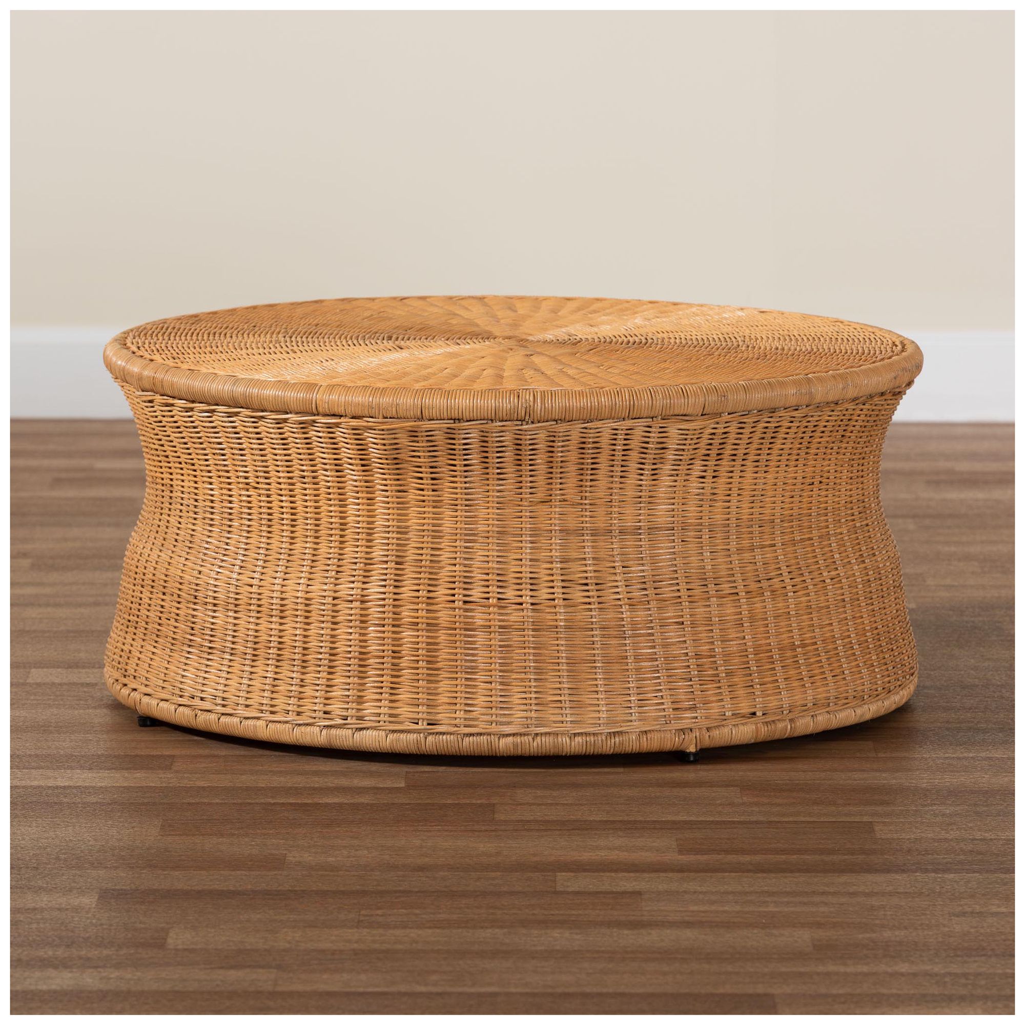 Image 7 bali & pari Caroline Round Natural Rattan Coffee Table more views