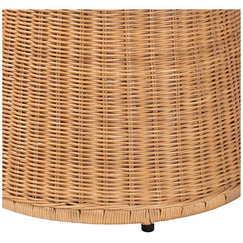 Image 4 bali & pari Caroline Round Natural Rattan End Table more views