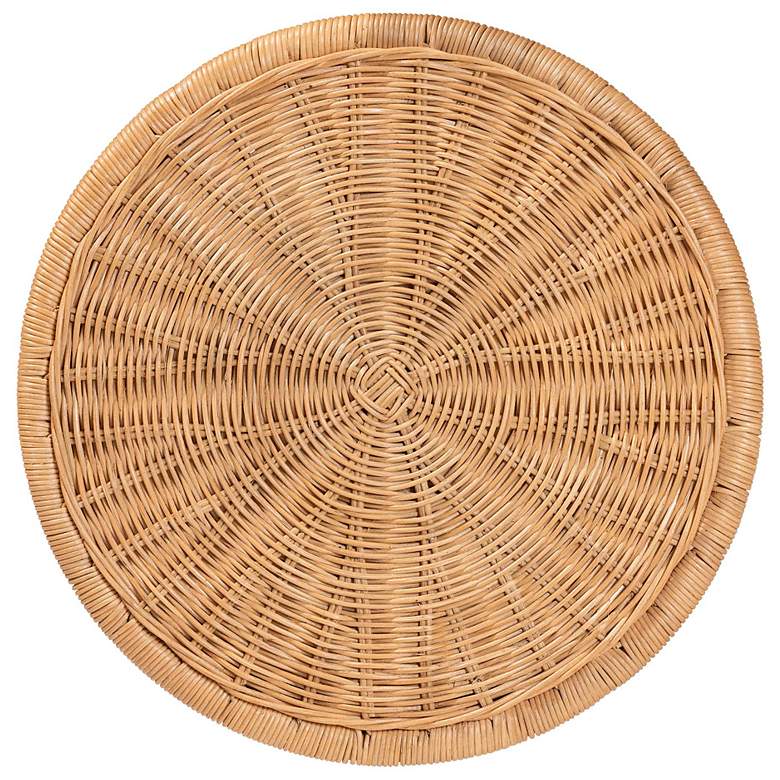 Image 5 bali & pari Caroline Round Natural Rattan End Table more views