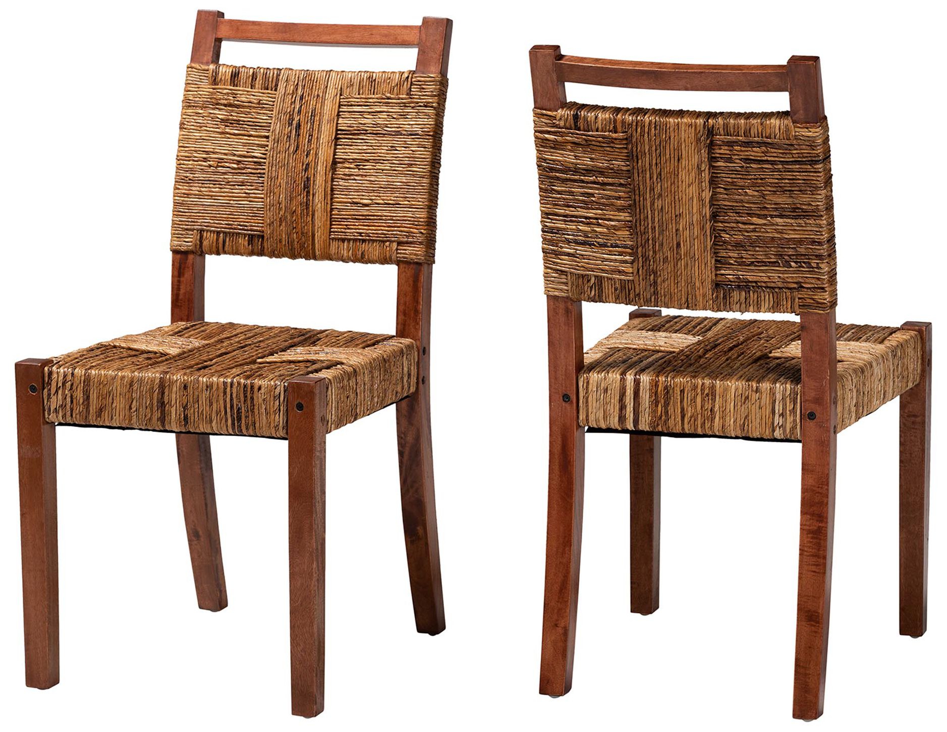 Image 2 bali & pari Chabela Handwoven Seagrass Dining Chair Set of 2