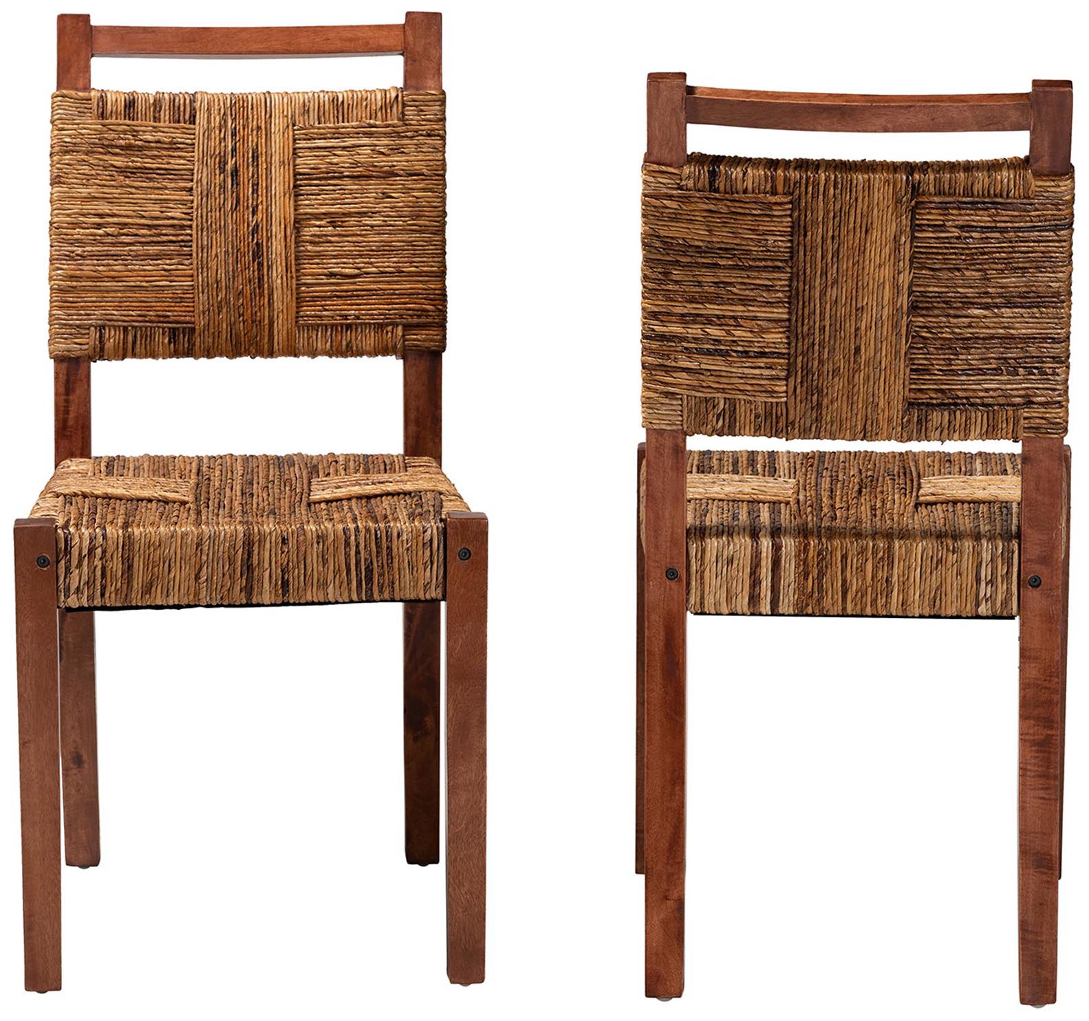 Image 3 bali & pari Chabela Handwoven Seagrass Dining Chair Set of 2 more views