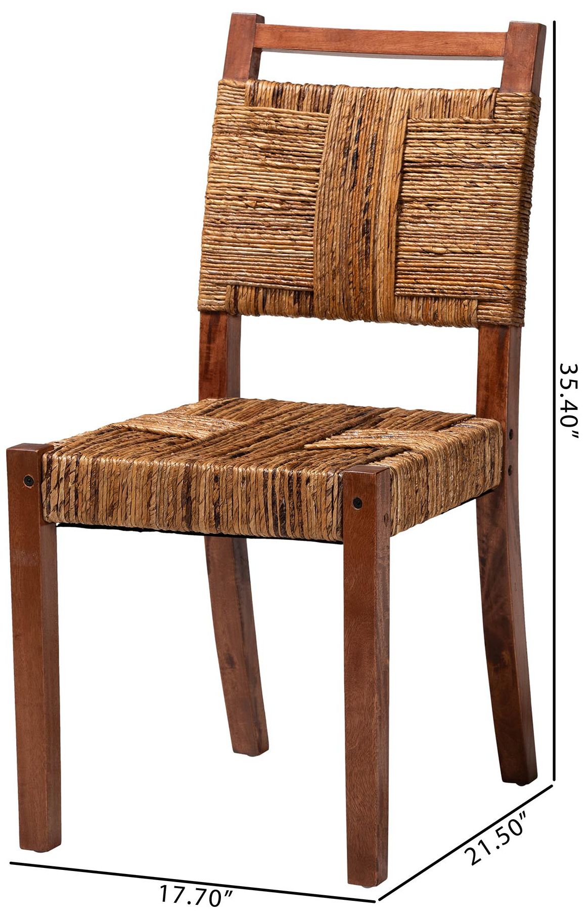 bali & pari Chabela Handwoven Seagrass Dining Chair Set of 2