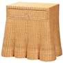 1_bali & pari Chica Scalloped Natural Rattan Console Table, Rectangle