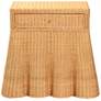 4_bali & pari Chica Scalloped Natural Rattan Console Table, Rectangle more views