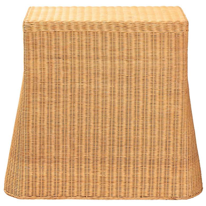 Image 6 bali & pari Chica Scalloped Natural Rattan Console Table, Rectangle more views