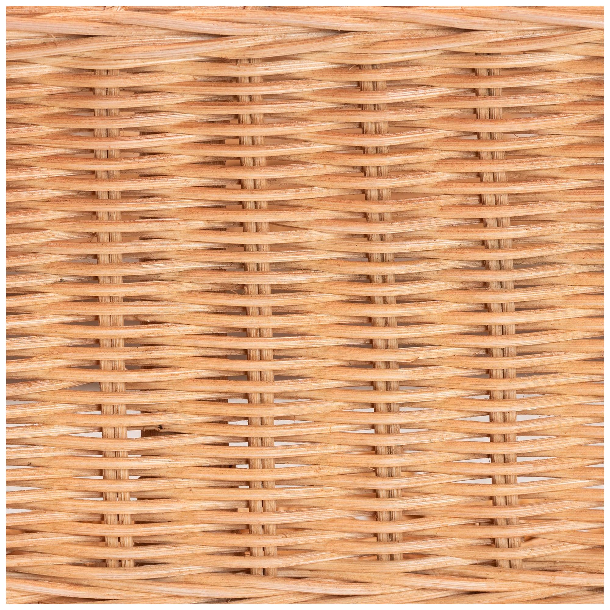 bali & pari Creusa Natural Rattan 2-Tier Wall Shelf with Bow Detail
