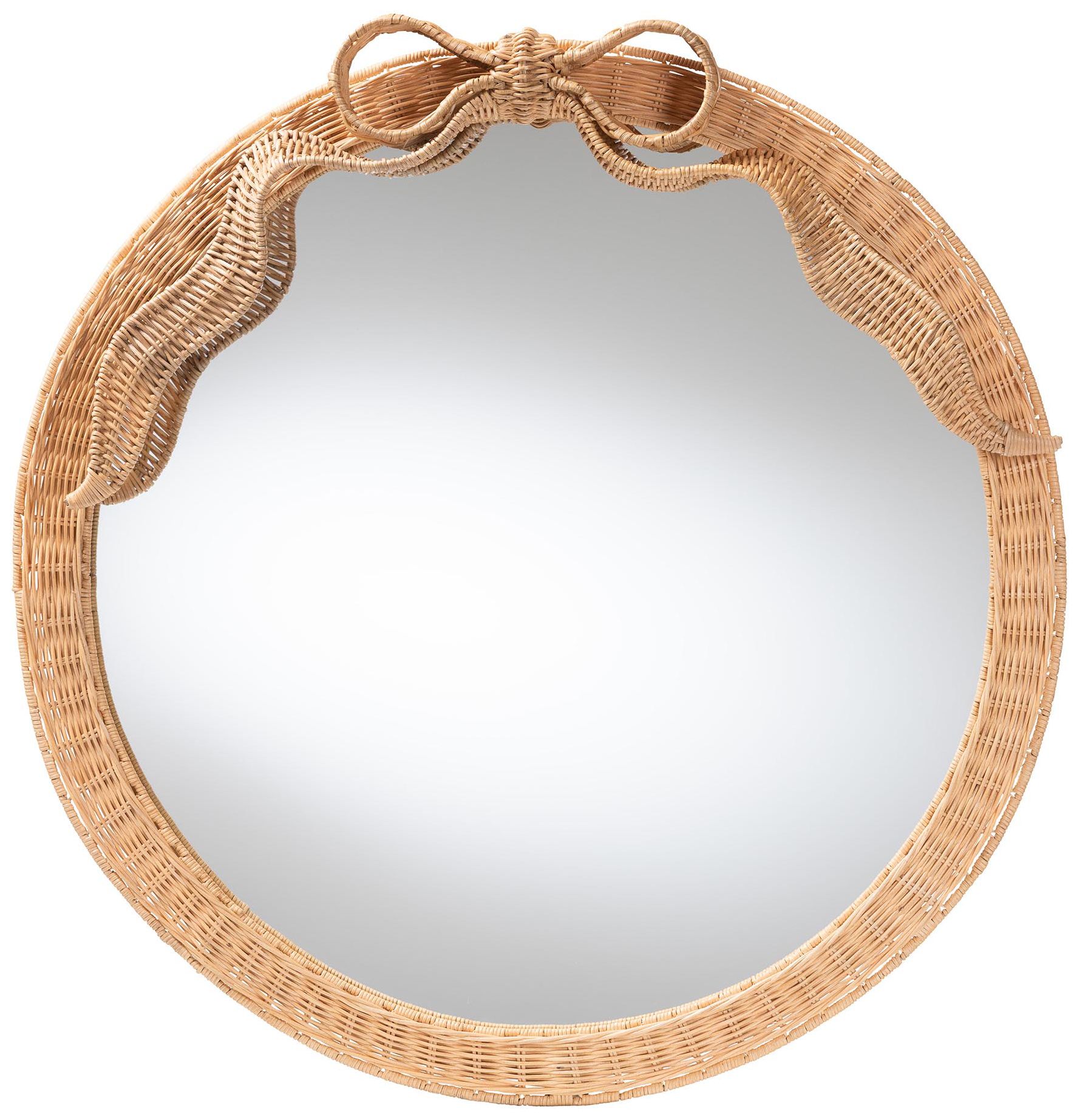 Image 2 bali & pari Creusa Natural Rattan Round Wall Mirror