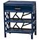 bali & pari Daina Blue Natural Rattan Nightstand with Drawer and Shelves