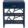 4_bali & pari Daina Blue Natural Rattan Nightstand with Drawer and Shelves more views