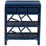 6_bali & pari Daina Blue Natural Rattan Nightstand with Drawer and Shelves more views