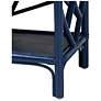 bali & pari Daina Blue Natural Rattan Nightstand with Drawer and Shelves
