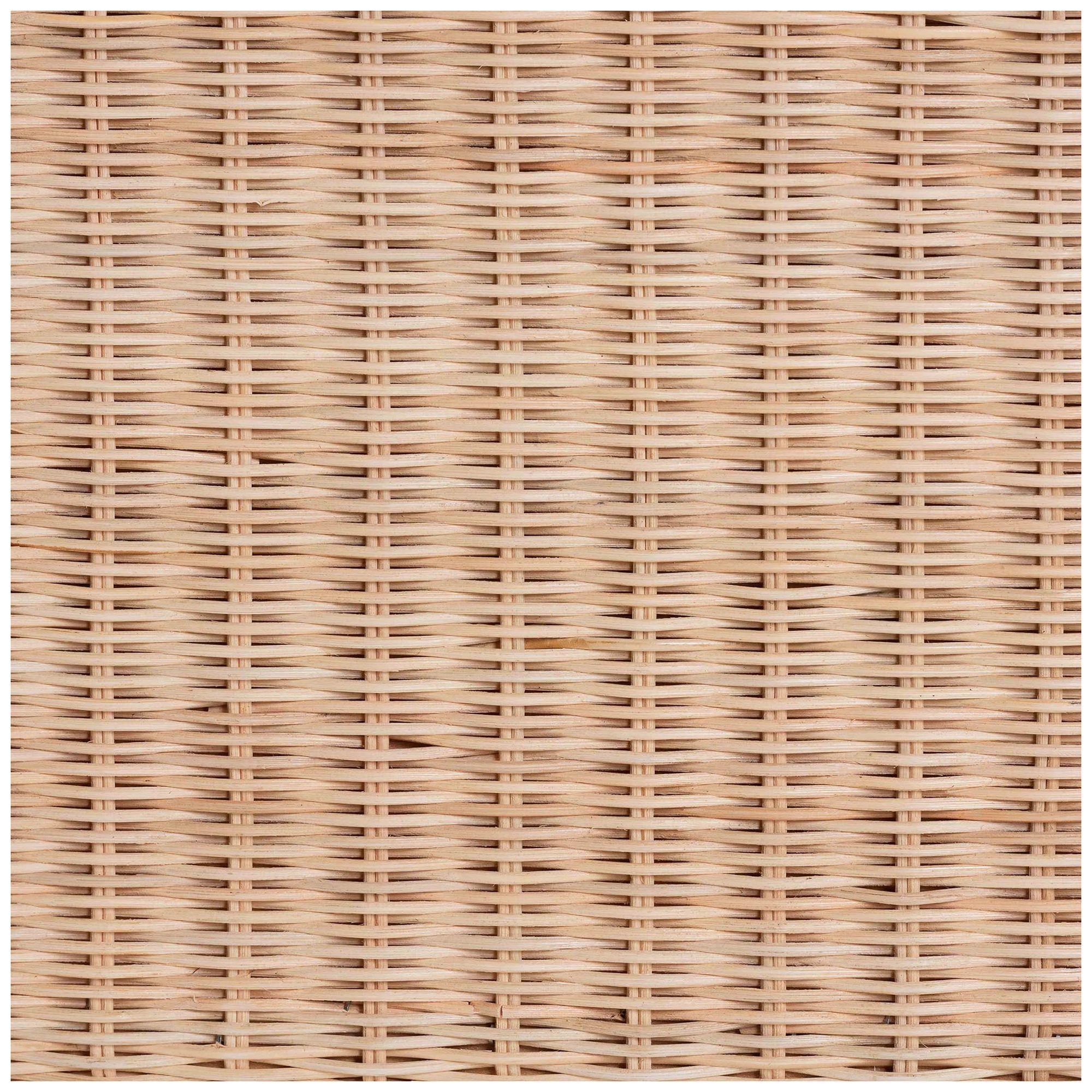 bali & pari Damita Scallop Natural Rattan Chest with Lift Top Lid