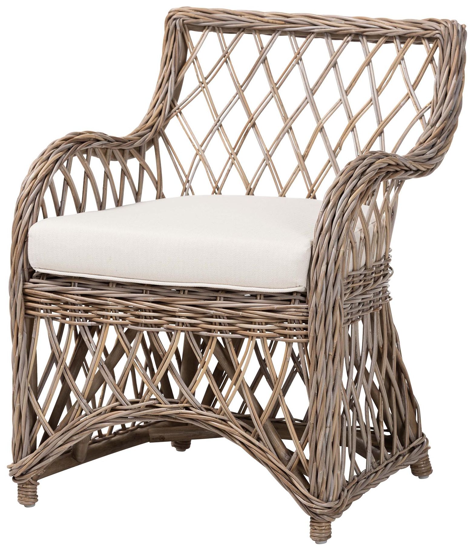 Image 2 bali & pari Debra Natural Rattan Armchair with Removable Cushion