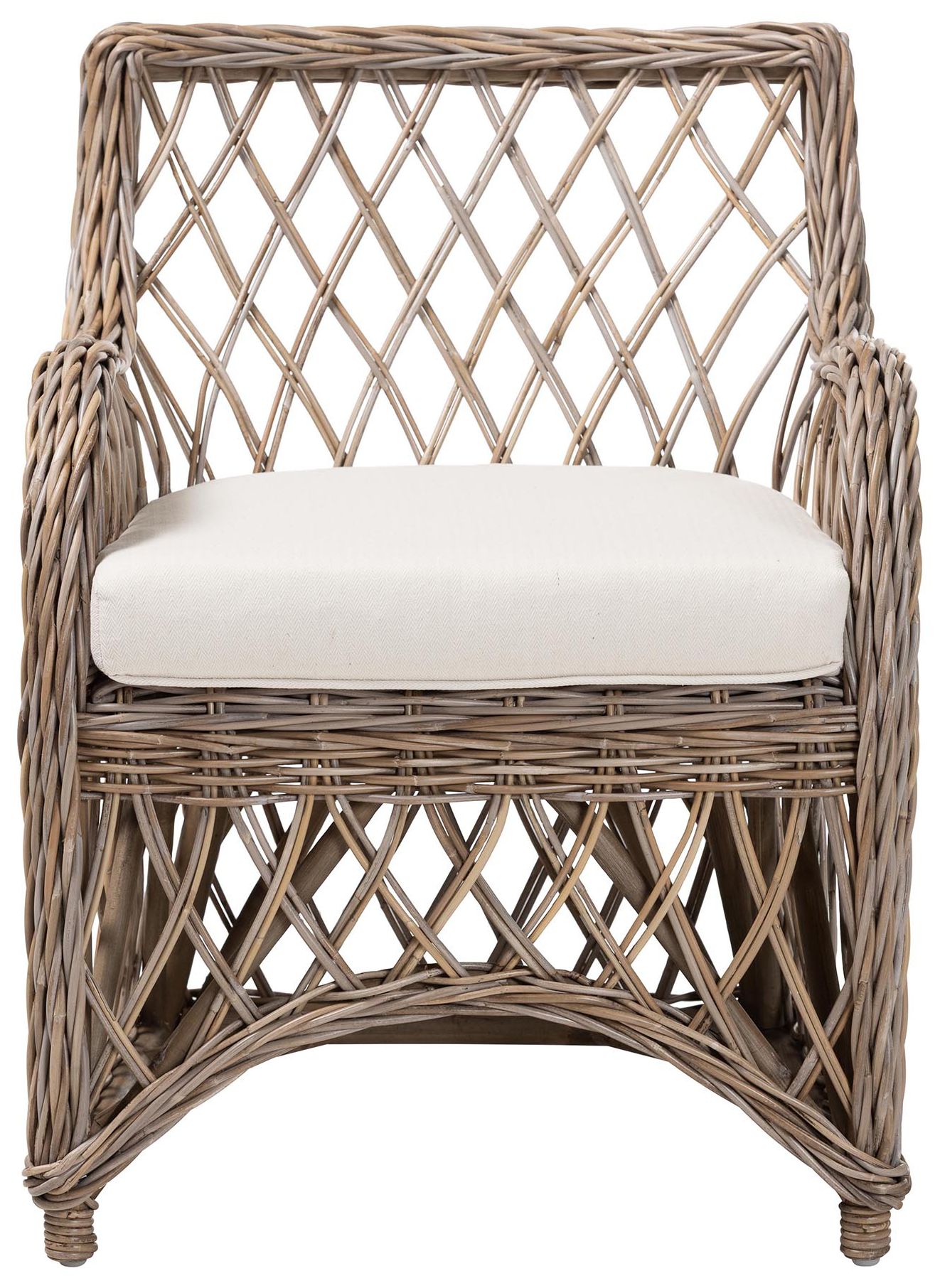 Image 3 bali & pari Debra Natural Rattan Armchair with Removable Cushion more views