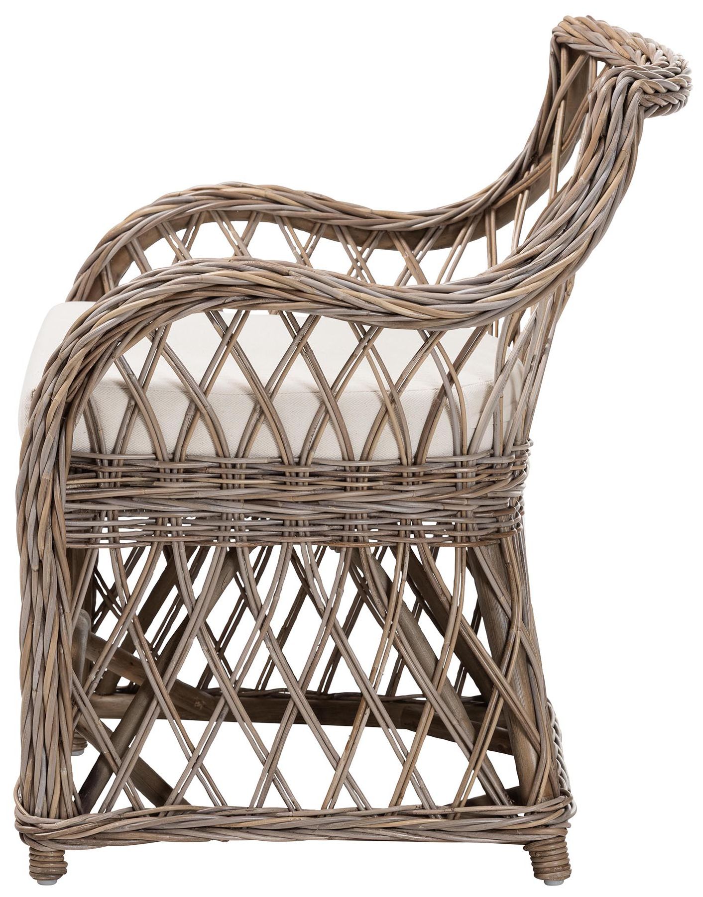 Image 4 bali & pari Debra Natural Rattan Armchair with Removable Cushion more views
