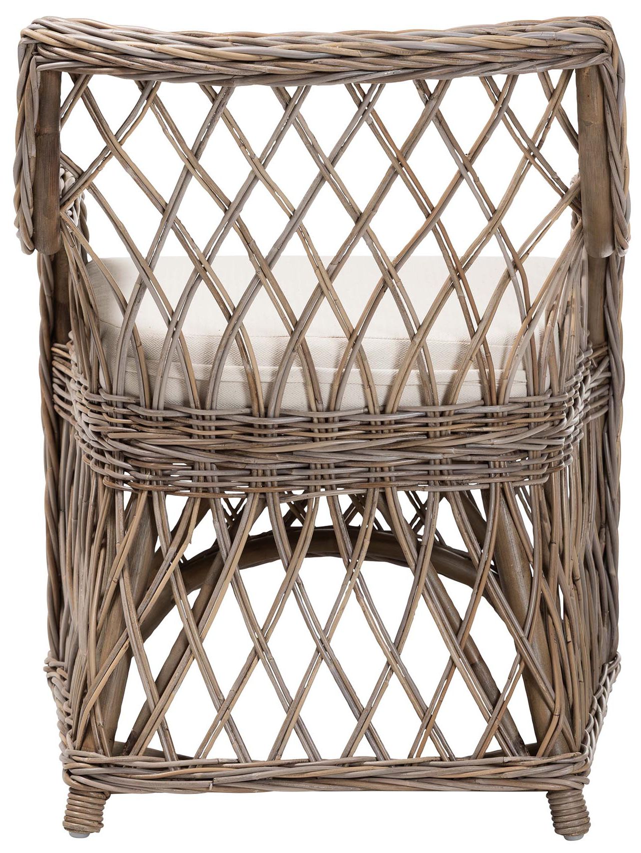 Image 5 bali & pari Debra Natural Rattan Armchair with Removable Cushion more views
