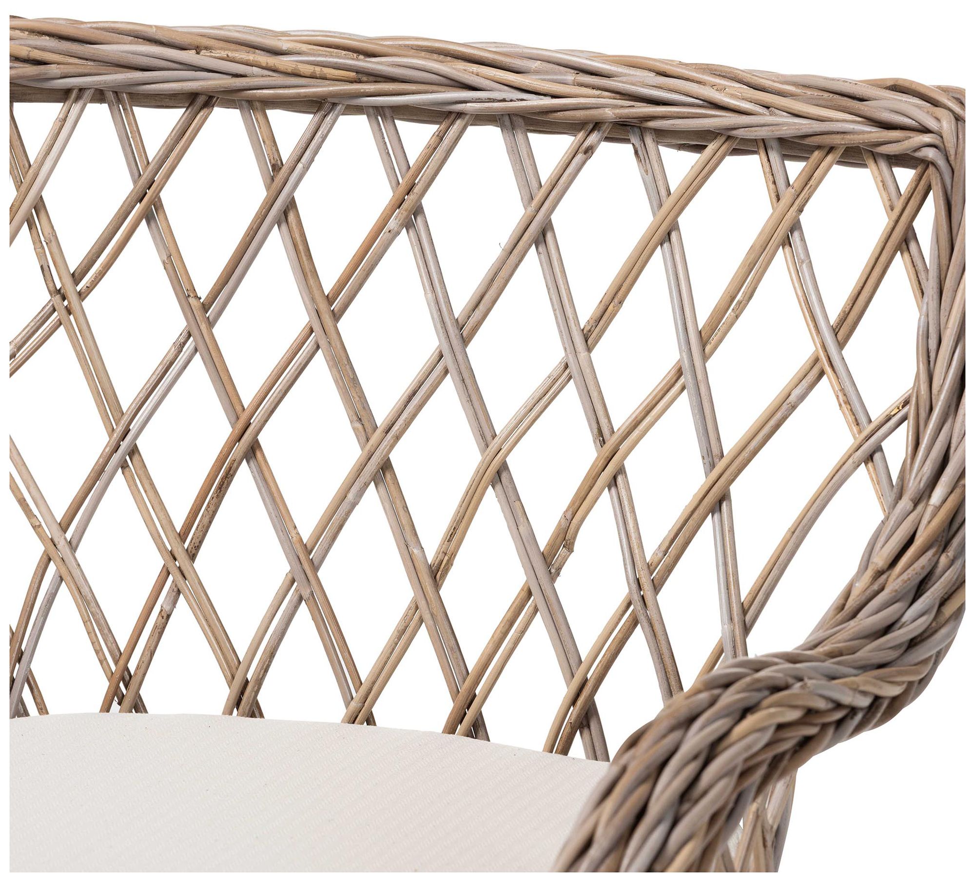 Image 6 bali & pari Debra Natural Rattan Armchair with Removable Cushion more views