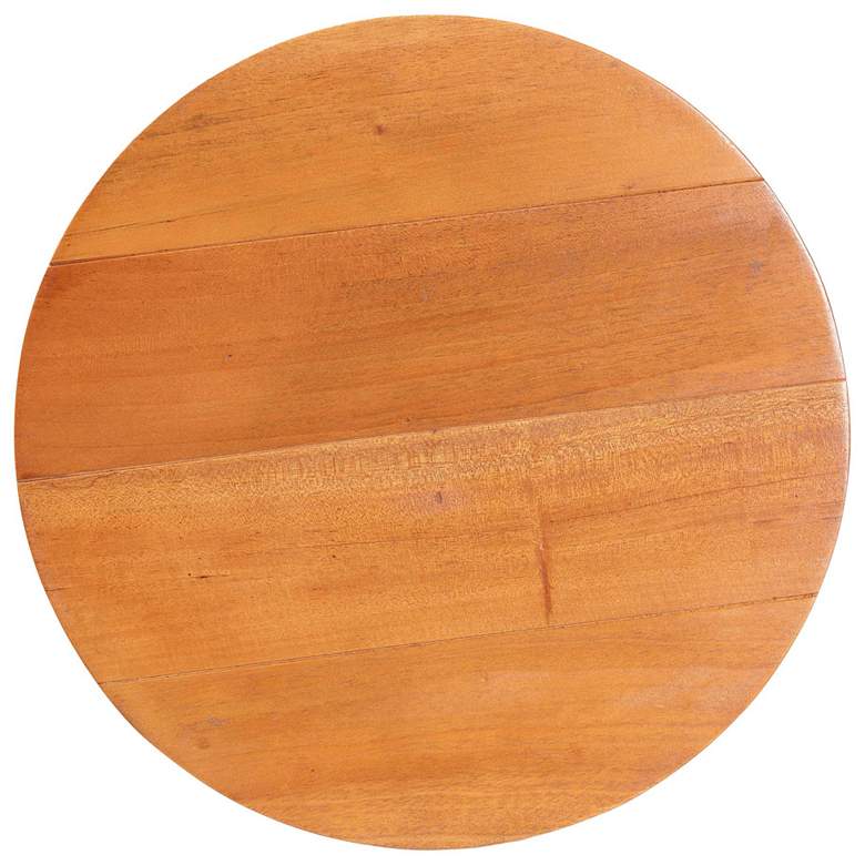 Image 5 bali & pari Derenik Natural Rattan and Mahogany Wood End Table - Side Table more views