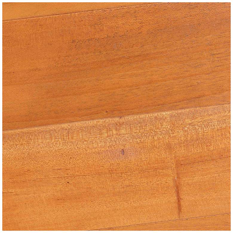 Image 6 bali & pari Derenik Natural Rattan and Mahogany Wood End Table - Side Table more views