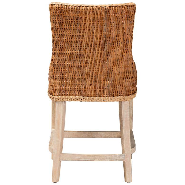 Image 5 bali & pari Derris Natural Rattan Counter Stool with Cushion more views