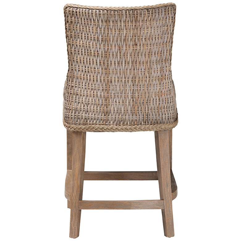 Image 5 bali & pari Derris Natural Rattan Counter Stool with Cushion more views