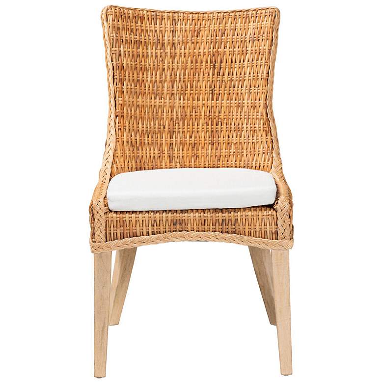 Image 3 bali & pari Derris Natural Rattan Dining Chair with Cushion more views
