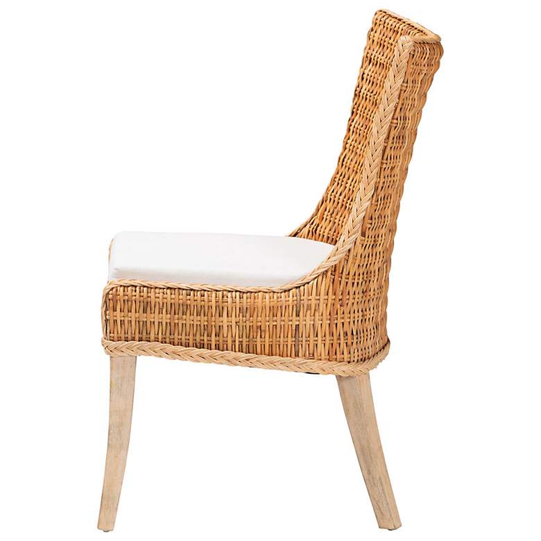 Image 4 bali & pari Derris Natural Rattan Dining Chair with Cushion more views