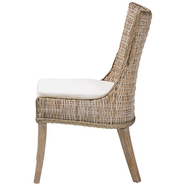 Image 4 bali & pari Derris Natural Rattan Light Honey Dining Chair with Cushion more views