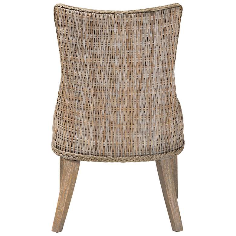 Image 5 bali & pari Derris Natural Rattan Light Honey Dining Chair with Cushion more views