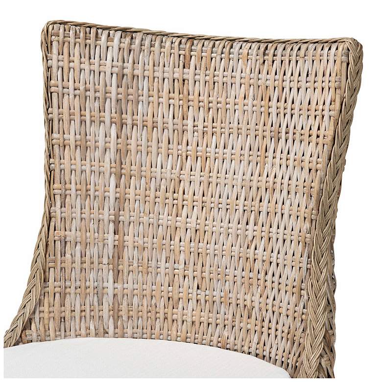 Image 6 bali & pari Derris Natural Rattan Light Honey Dining Chair with Cushion more views